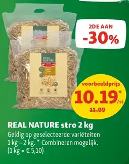 Maxi Zoo REAL NATURE stro 2 kg aanbieding