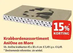 Maxi Zoo Krabbordenassortiment AniOne en More aanbieding