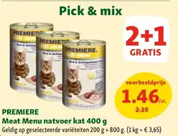 Maxi Zoo PREMIERE Meat Menu natvoer kat 400 g aanbieding
