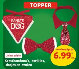 Maxi Zoo Kerstbandana's, -strikjes, -dasjes en -truien aanbieding