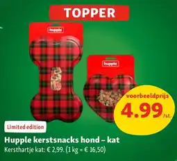 Maxi Zoo Hupple kerstsnacks hond - kat aanbieding