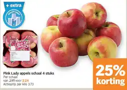 Albert Heijn Pink Lady appels schaal 4 stuks aanbieding