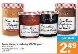 Albert Heijn Bonne Maman broodbeleg 325-370 gram aanbieding