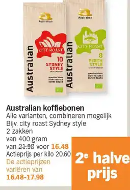 Albert Heijn Australian koffiebonen aanbieding