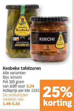 Albert Heijn Kesbeke tafelzuren aanbieding