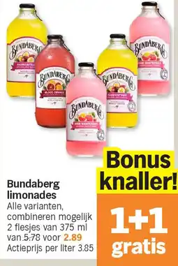 Albert Heijn Bundaberg limonades aanbieding