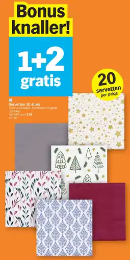 Albert Heijn Servetten 20 stuks aanbieding