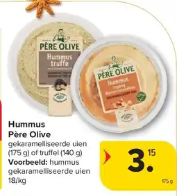 Carrefour Hummus Père Olive aanbieding