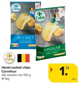 Carrefour Hand-cooked chips Carrefour aanbieding