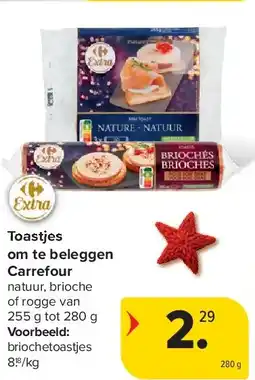 Carrefour Toastjes om te beleggen Carrefour aanbieding