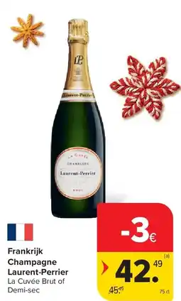 Carrefour Frankrijk Champagne Laurent-Perrier aanbieding