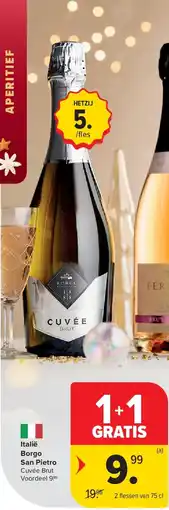Carrefour Italië Borgo San Pietro Cuvée Brut aanbieding