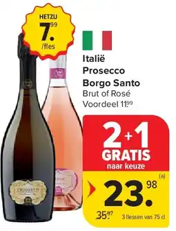 Carrefour Italië Prosecco Borgo Santo aanbieding