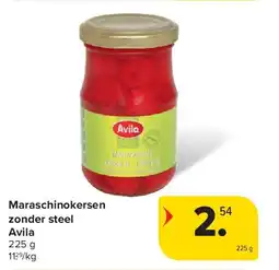 Carrefour Maraschinokersen zonder steel Avila aanbieding