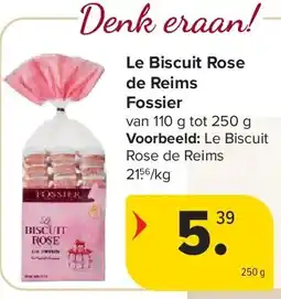 Carrefour Le Biscuit Rose de Reims Fossier aanbieding
