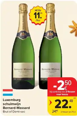 Carrefour Luxemburg schuimwijn Bernard-Massard aanbieding
