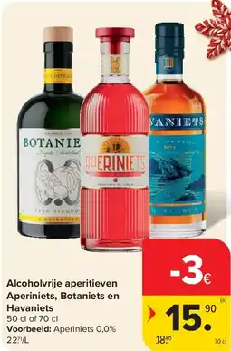 Carrefour Alcoholvrije aperitieven Aperiniets, Botaniets en Havaniets aanbieding