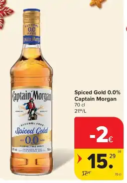 Carrefour Spiced Gold 0.0% Captain Morgan aanbieding