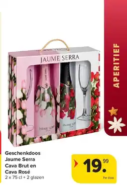 Carrefour Geschenkdoos Jaume Serra Cava Brut en Cava Rosé aanbieding