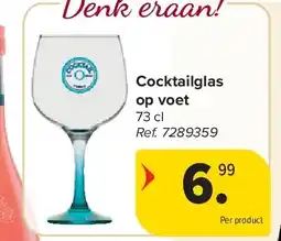 Carrefour Cocktailglas op voet aanbieding