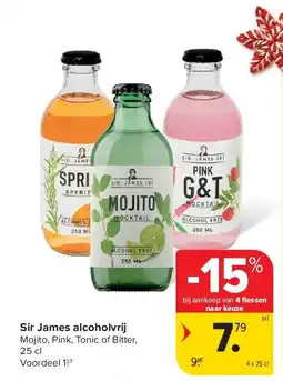 Carrefour Sir James alcoholvrij aanbieding