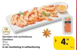 Carrefour Garnalen met cocktailsaus Carrefour aanbieding