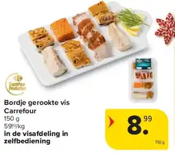 Carrefour Bordje gerookte vis Carrefour aanbieding