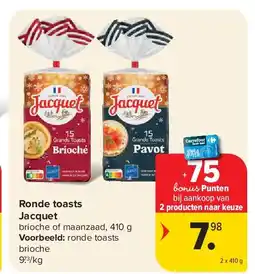 Carrefour Ronde toasts Jacquet aanbieding