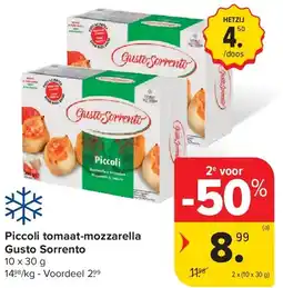 Carrefour Piccoli tomaat-mozzarella Gusto Sorrento aanbieding