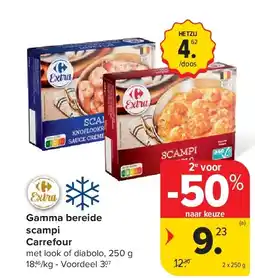 Carrefour Gamma bereide scampi Carrefour aanbieding