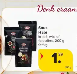 Carrefour Saus Habi aanbieding