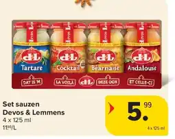 Carrefour Set sauzen Devos & Lemmens aanbieding