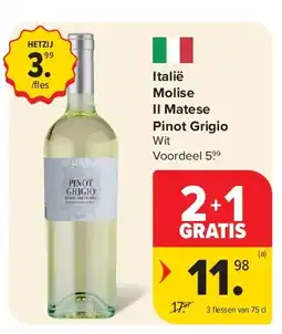 Carrefour Italië Molise Il Matese Pinot Grigio aanbieding