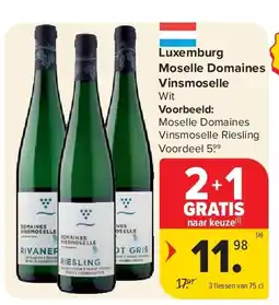 Carrefour Luxemburg Moselle Domaines Vinsmoselle aanbieding