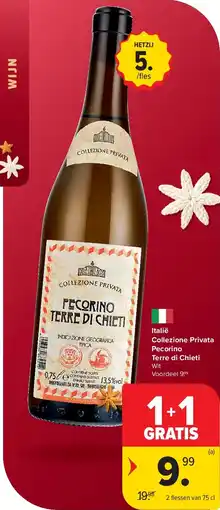 Carrefour Italië Collezione Privata Pecorino Terre di Chieti aanbieding