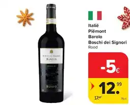 Carrefour Italië Piëmont Barolo Boschi dei Signori aanbieding