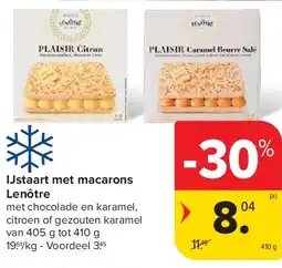 Carrefour IJstaart met macarons Lenôtre aanbieding