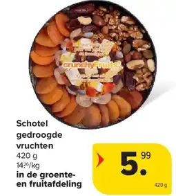 Carrefour Schotel gedroogde vruchten aanbieding