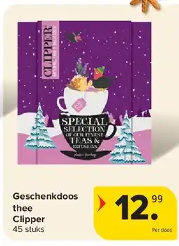 Carrefour Geschenkdoos thee Clipper aanbieding