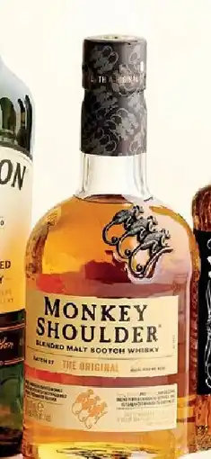 Carrefour Blended Malt whisky Monkey Shoulder aanbieding