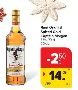 Carrefour Rum Original Spiced Gold Captain Morgan aanbieding