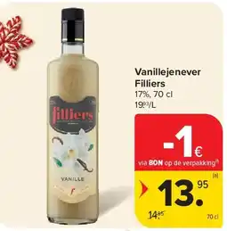 Carrefour Vanillejenever Filliers aanbieding