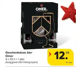 Carrefour Geschenkdoos bier Omer aanbieding