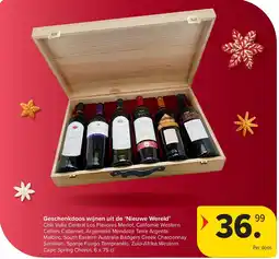 Carrefour Geschenkdoos wijnen uit de ‘Nieuwe Wereld’ aanbieding