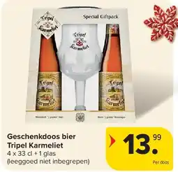 Carrefour Geschenkdoos bier Tripel Karmeliet aanbieding