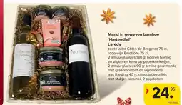 Carrefour Mand in geweven bamboe ‘Hartendief’ Laredy aanbieding