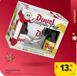 Carrefour Geschenkdoos bier Duvel aanbieding