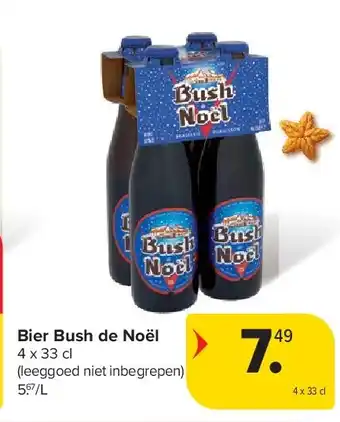 Carrefour Bier Bush de Noël aanbieding
