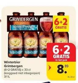 Carrefour Winterbier Grimbergen aanbieding