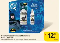 Carrefour Geschenkdoos Batman of Pokémon Corine de Farme aanbieding